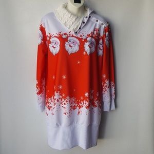 Brand New Cowl Neck Christmas  Sweatshirts DressXs